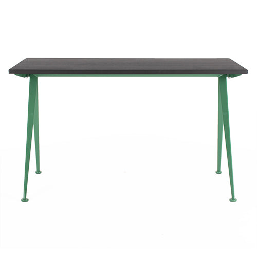 Vitra Compas Direction donker eikenhout bureau groen