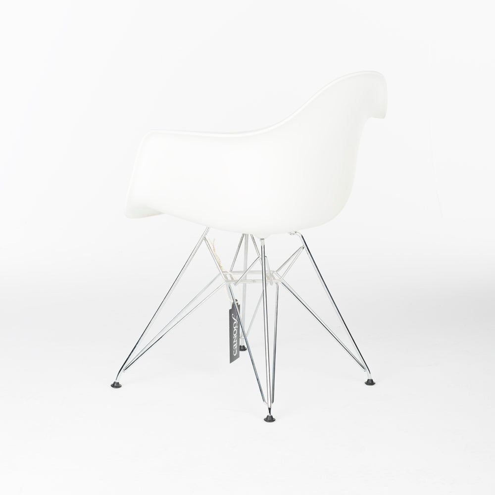 Vitra DAR kuipstoel wit/chroom frame