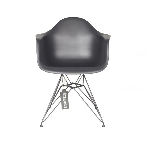 Vitra DAR kuipstoel zwart/zwart frame