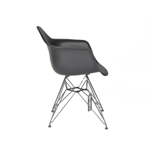 Vitra DAR kuipstoel zwart/zwart frame
