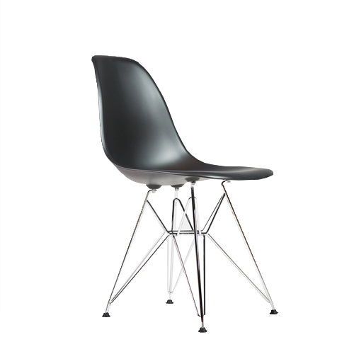 Vitra DSR kuipstoel zwart/chroom frame