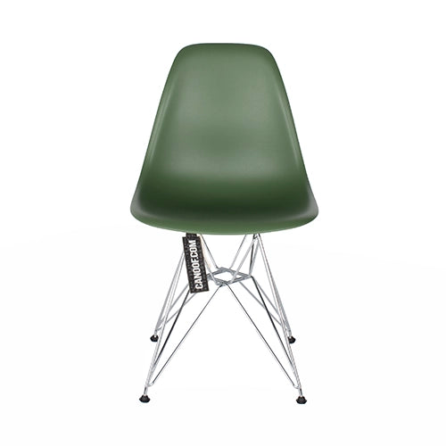 Vitra DSR kuipstoel groen/chroom