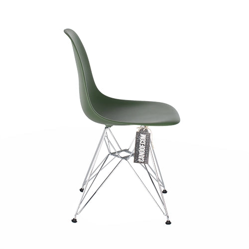 Vitra DSR kuipstoel groen/chroom