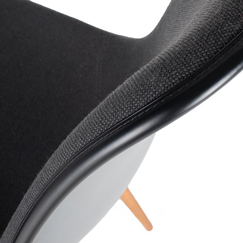 Vitra DSW zwart kuipstoel zwart grijs