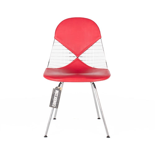 Vitra DSX Wire chair rood leder