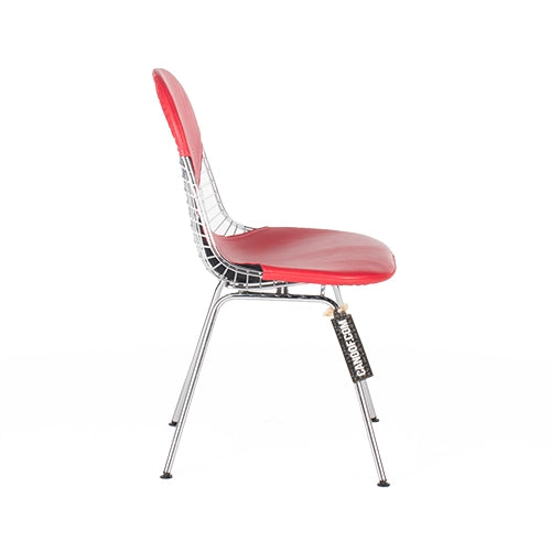 Vitra DSX Wire chair rood leder