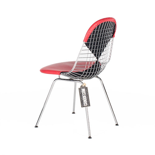 Vitra DSX Wire chair rood leder