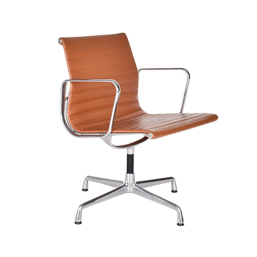 Vitra EA108 stoel cognac leder