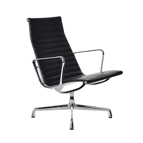 Vitra EA116 fauteuil zwart leder