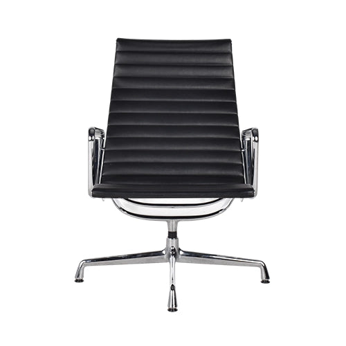 Vitra EA116 fauteuil zwart leder