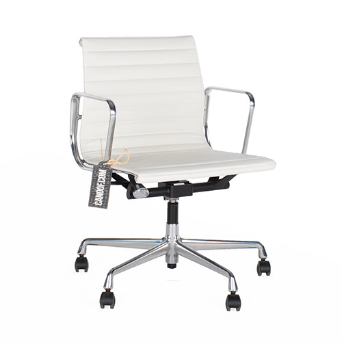 Vitra EA117 bureaustoel wit leder