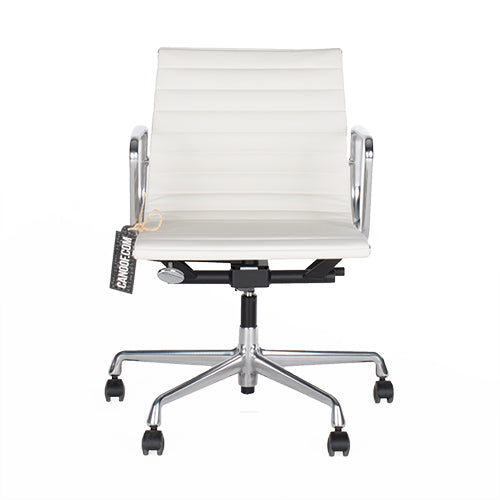 Vitra EA117 bureaustoel wit leder