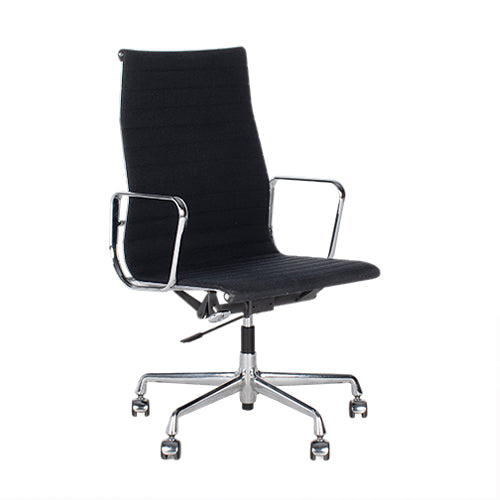 Vitra EA119 bureaustoel zwart hopsak chroom