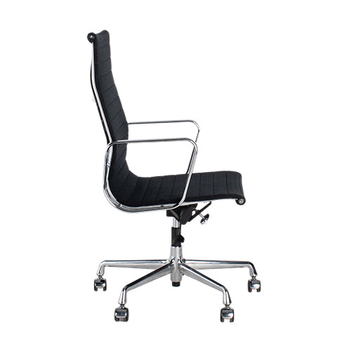 Vitra EA119 bureaustoel zwart hopsak chroom