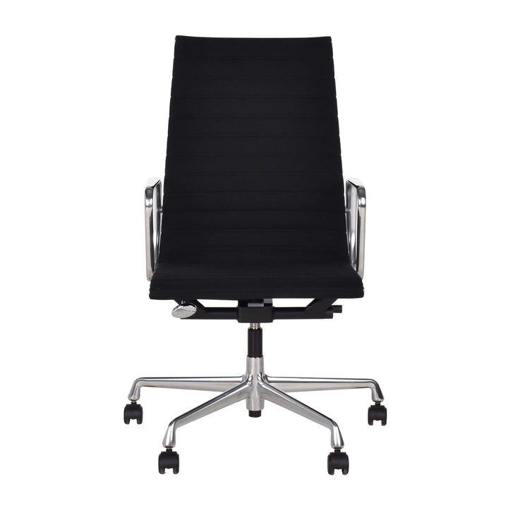 Vitra EA119 bureaustoel zwart Hopsak gepolijst frame