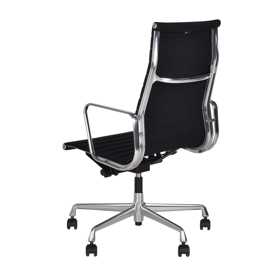 Vitra EA119 bureaustoel zwart Hopsak gepolijst frame