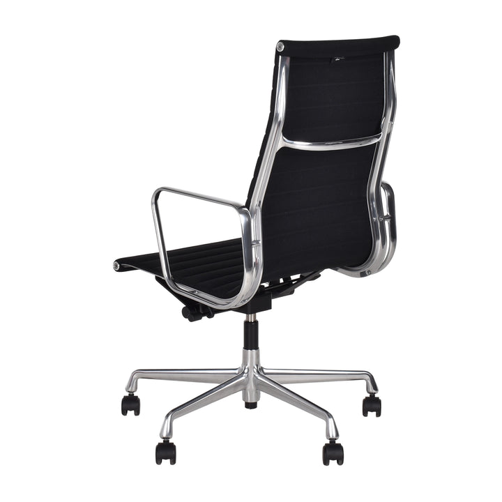 Vitra EA119 bureaustoel zwart Hopsak gepolijst frame