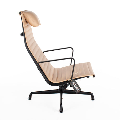 Vitra EA124 fauteuil stoel beige zwart Eames