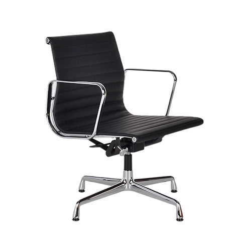 Vitra EA131 zwart leder