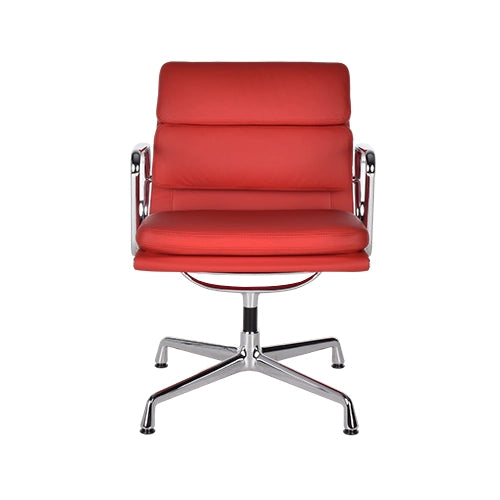 vitra EA207 softpad stoel rood leder