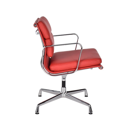 vitra EA207 softpad stoel rood leder