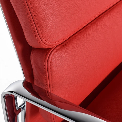 vitra EA207 softpad stoel rood leder