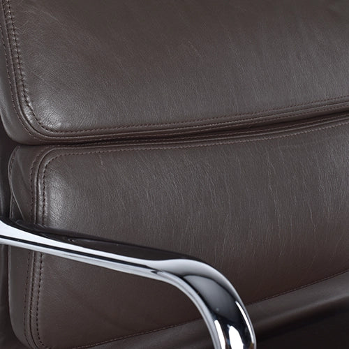 Vitra EA208 donkerbruin leder