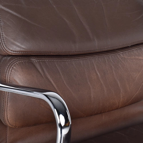 Vitra EA208 bruin leder