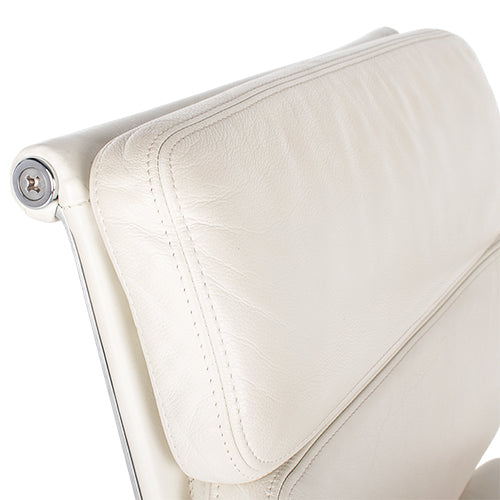 Vitra EA208 softpad stoel wit leder