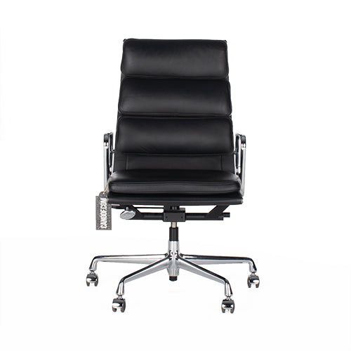 Vitra EA219 bureaustoel zwart leder
