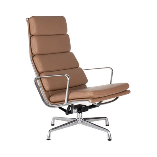 Vitra EA222 camel leder gepolijst frame