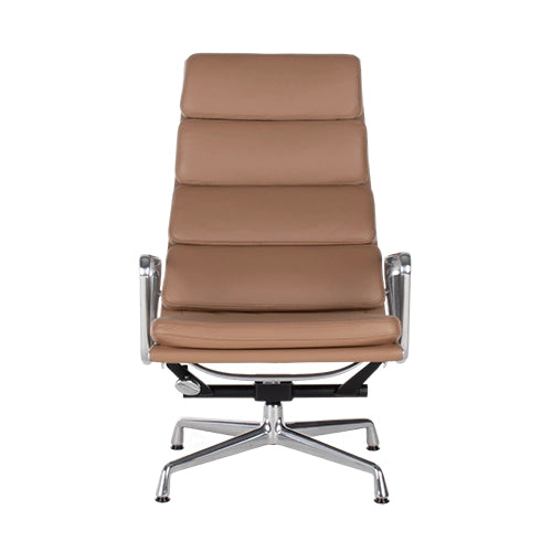 Vitra EA222 camel leder gepolijst frame