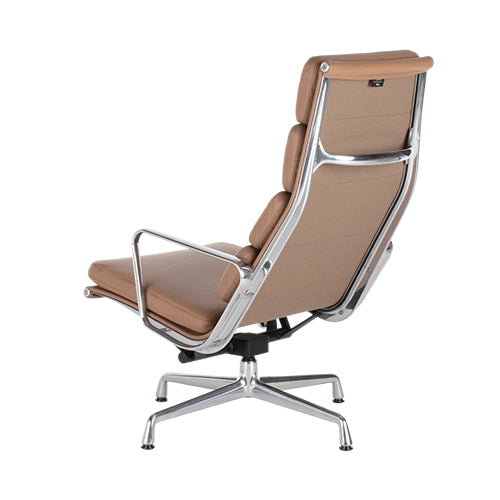Vitra EA222 camel leder gepolijst frame