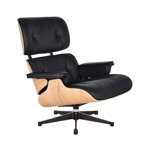 Vitra Eames Lounge chair en ottoman kastanje naturel