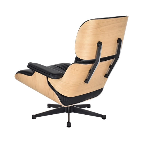 Vitra Eames Lounge chair en ottoman kastanje naturel