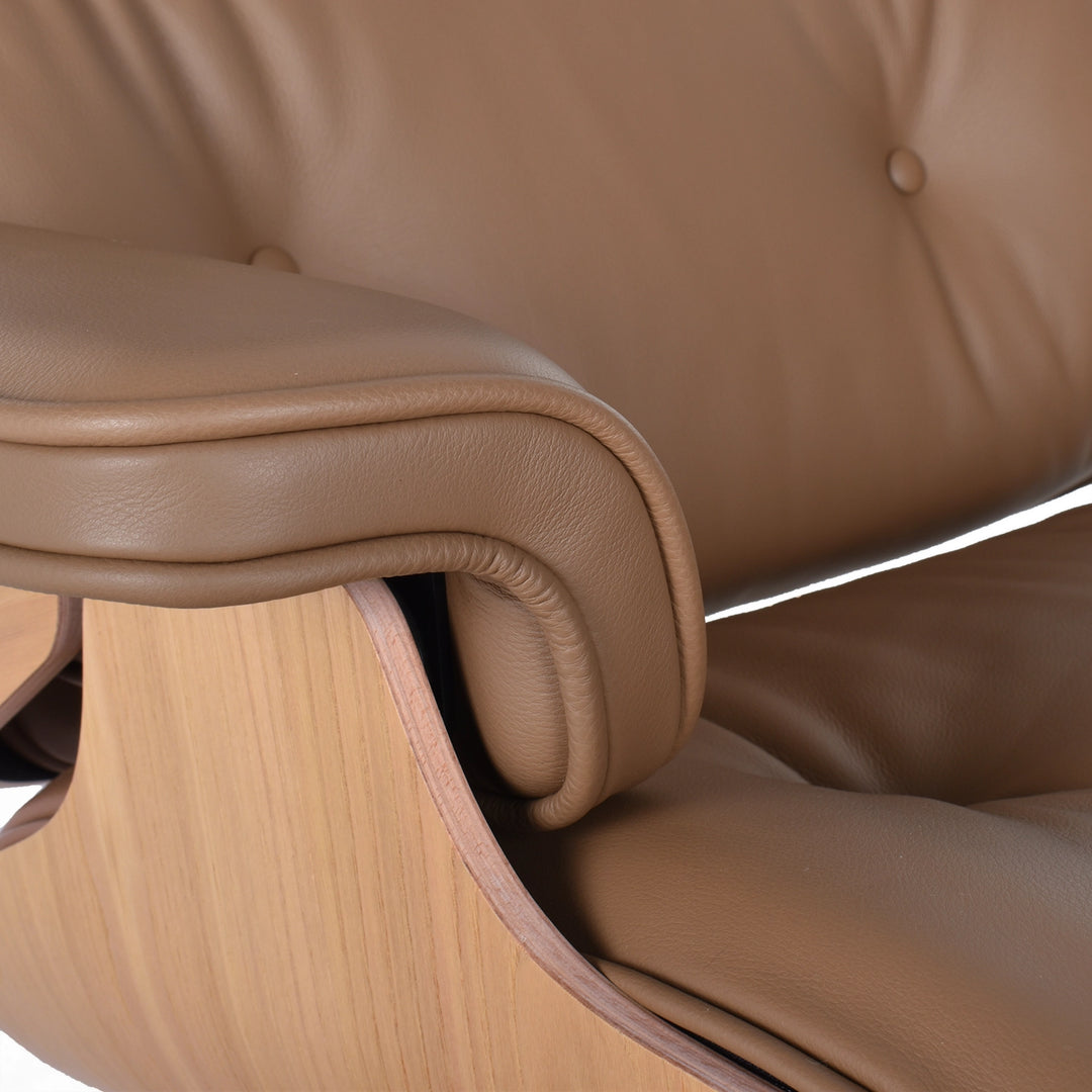 Vitra Eames Lounge chair camel leder - kastanjehout 