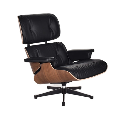 Vitra Eames Lounge chair zwart gepigmenteerd notenhout
