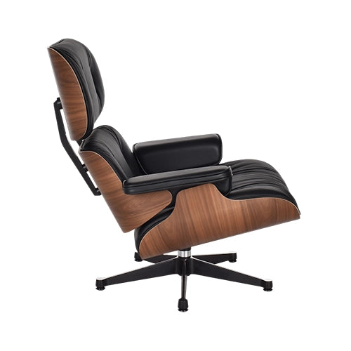 Vitra Eames Lounge chair zwart gepigmenteerd notenhout