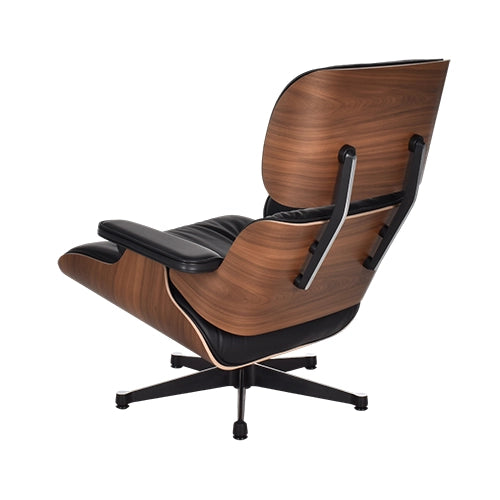 Vitra Eames Lounge chair zwart gepigmenteerd notenhout