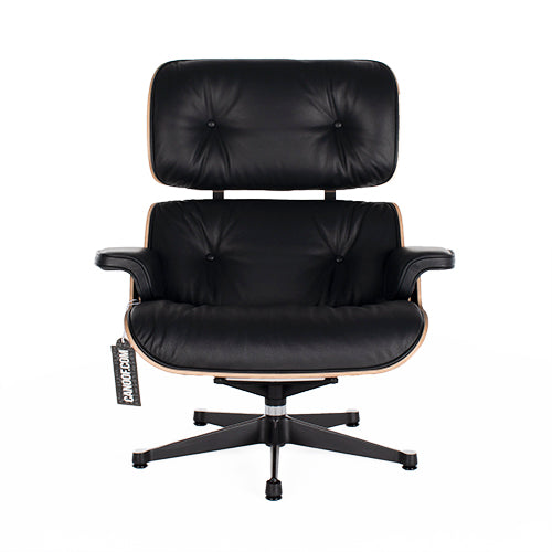 Vitra Eames Lounge Chair en ottoman palissanderhout zwart leder