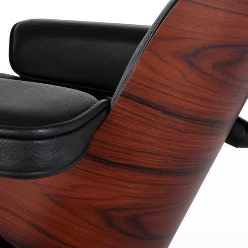 Vitra Eames Lounge Chair en ottoman palissanderhout zwart leder