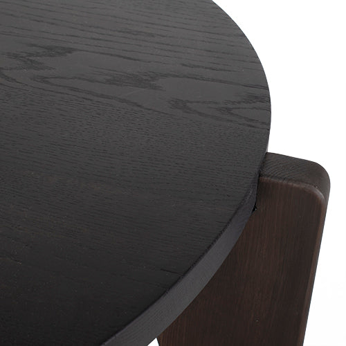Vitra Gueridon donker eiken salontafel zwart bruin