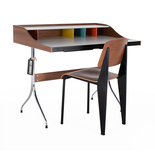 Vitra Home Desk notenhout wit chroom
