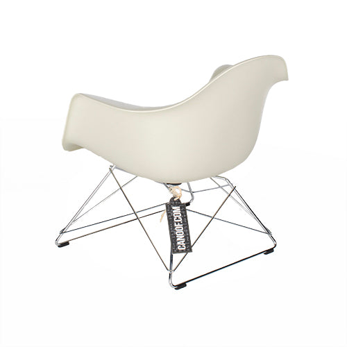 Vitra LAR fiberglass parchment chair wit