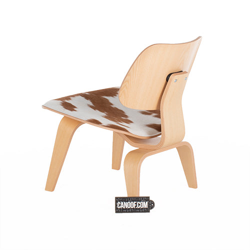 Vitra LCW stoel koeienhuid bruin wit
