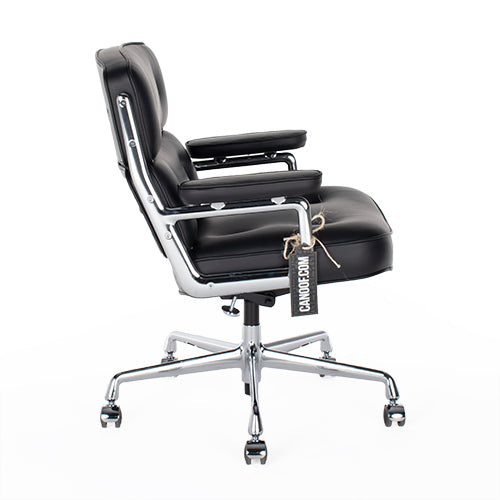 Vitra Lobby Chair bureaustoel zwart leder