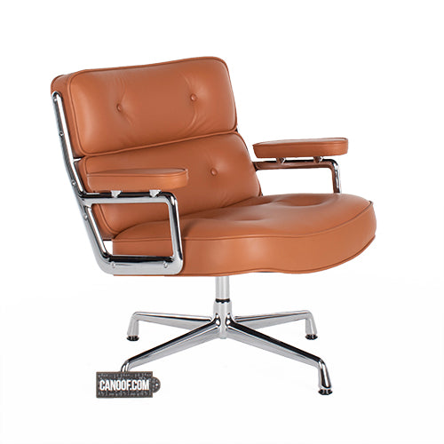 Vitra lobby chair es105cognac bruin leder