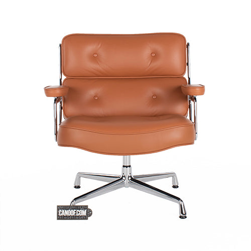 Vitra lobby chair es105 fauteuil cognac eames