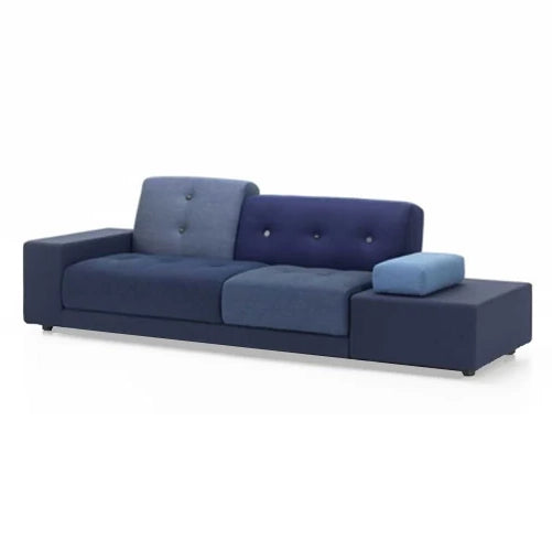 Vitra Polder sofa armleuning links blauw