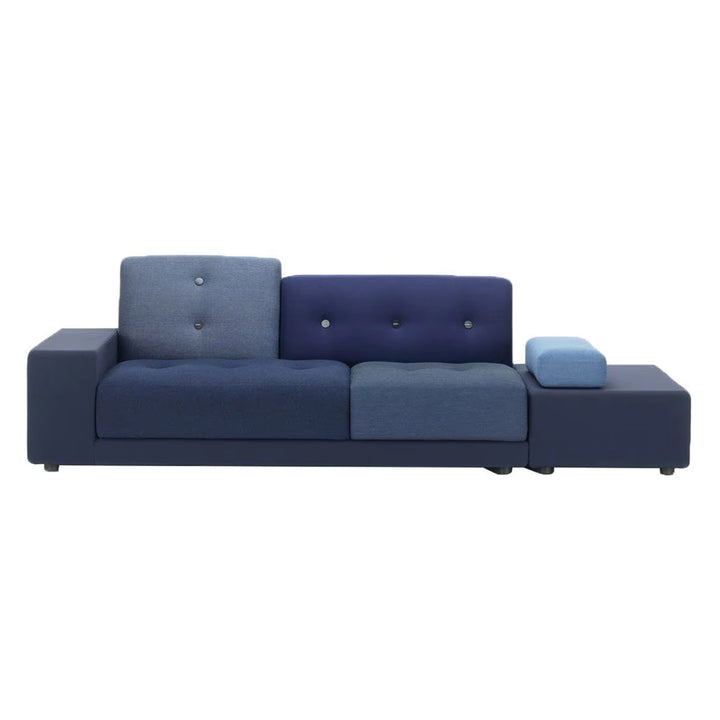 Vitra Polder sofa armleuning links blauw
